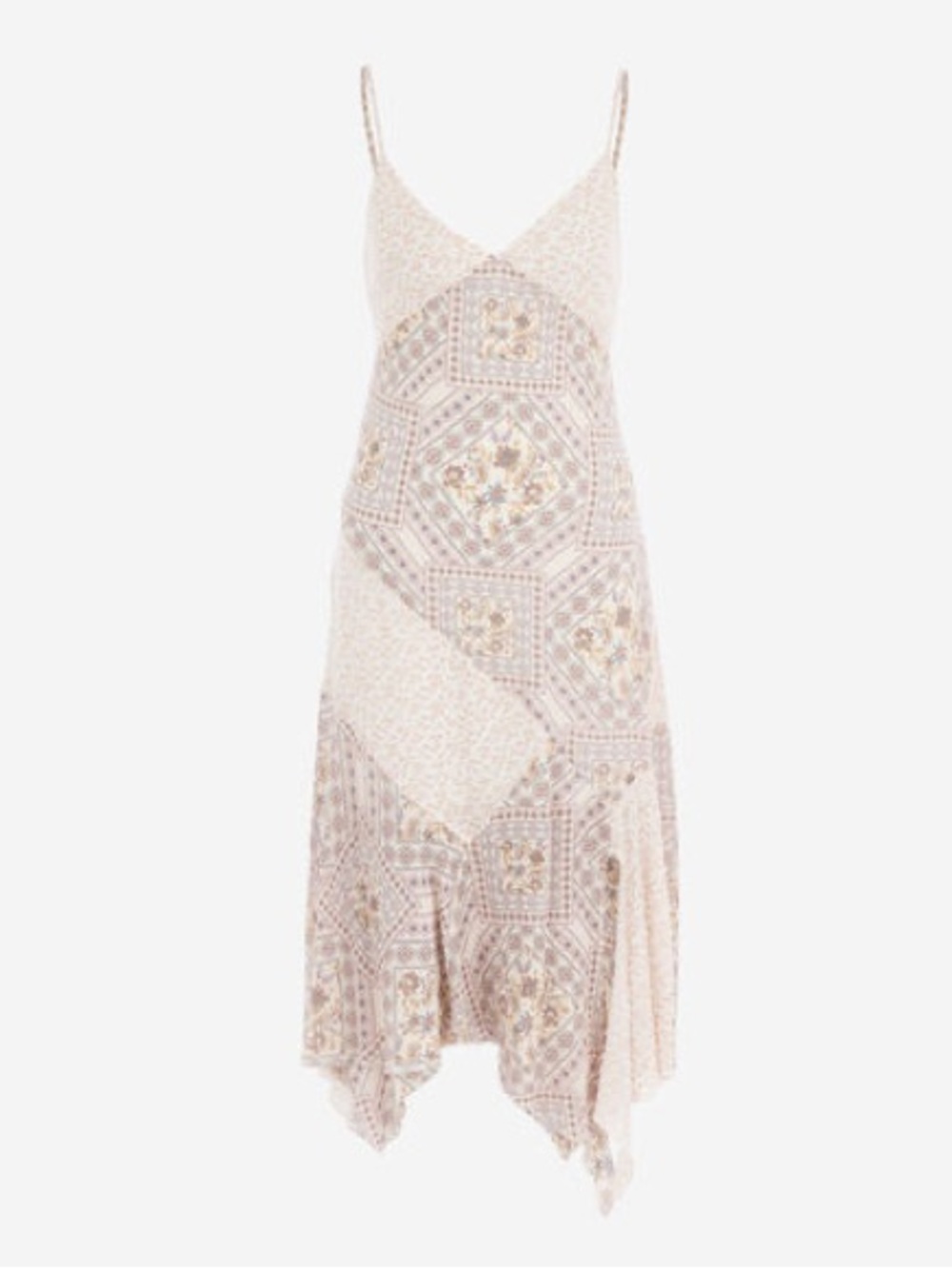 Charmedhearts Women's Pale Blush Patchwork Slip Dress! Size Large.